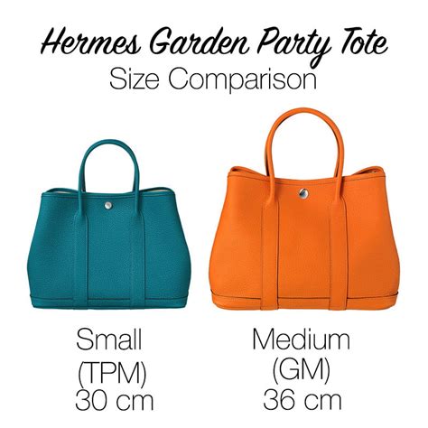 hermes garden party size cm|hermes garden party color chart.